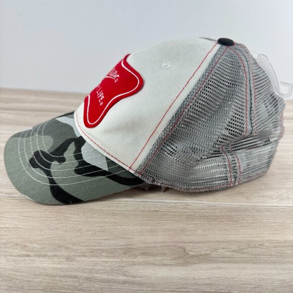 Miller High Life Camo Trucker Hat Adjustable Mesh Back Beer Cap - Picture 2 of 6